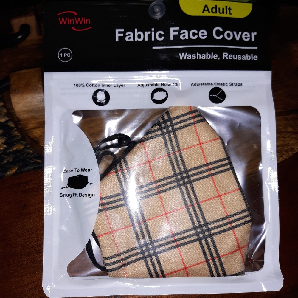Adult face mask adjustable & washable